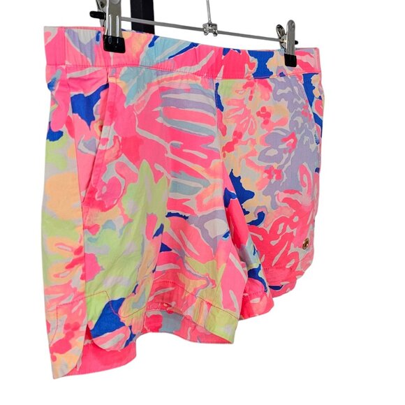 Lilly Pulitzer Oceanview Pull On Board Shorts, Colourful, Cotton, Size Small - Picture 9 of 9